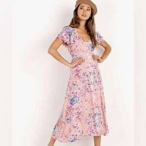 Auguste the Label
Dahlia Frill Sleeve Day Dress Blush